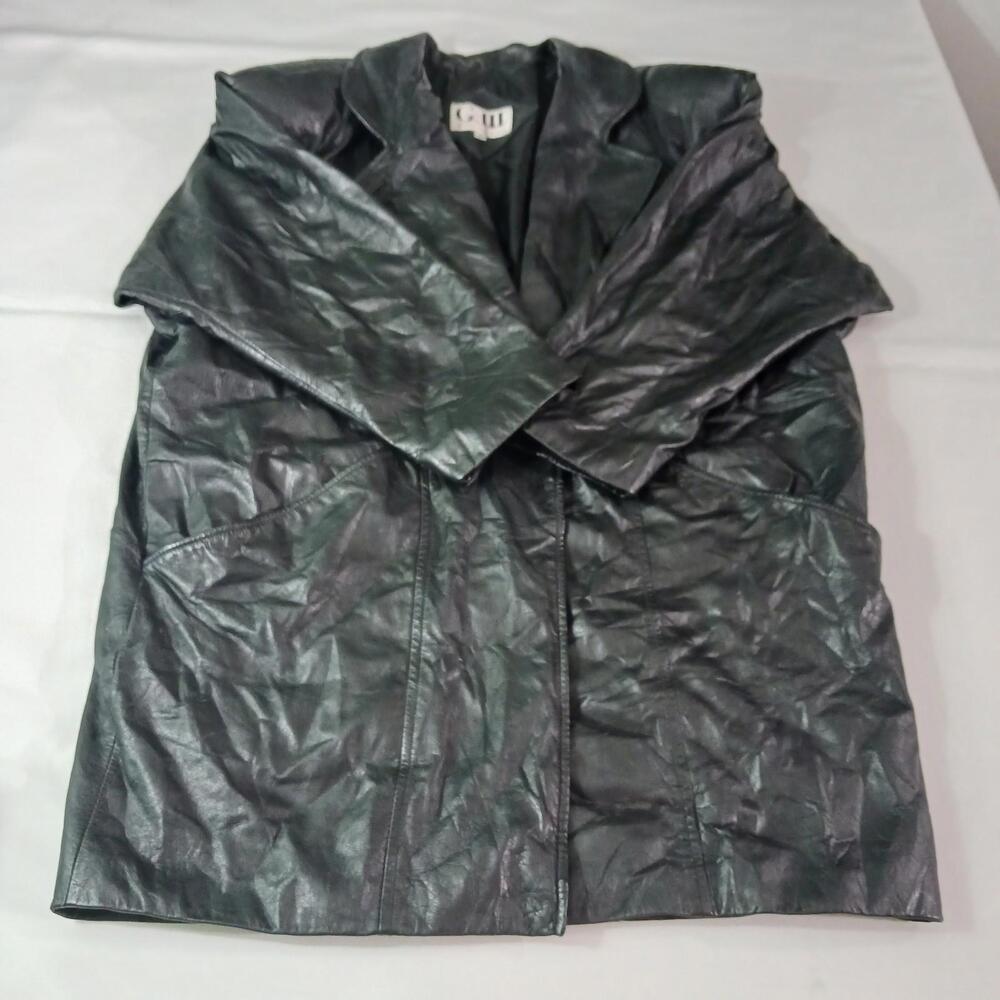 G-III Leather Fashions Men’s Black Genuine Leather Jacket Size Large
